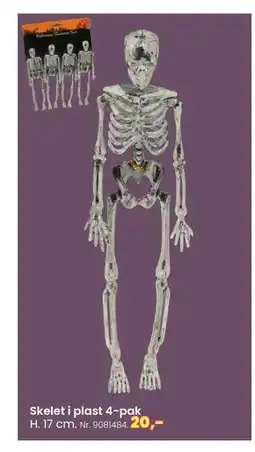 Hi five Skelet i plast 4-pak, DKK 20 tilbud