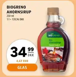 Scandinavian Park BIOGRENO AHORNSIRUP, DKK 34.99 tilbud