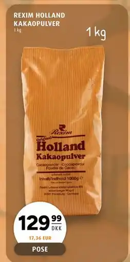 Scandinavian Park REXIM HOLLAND KAKAOPULVER, DKK 129.99 tilbud