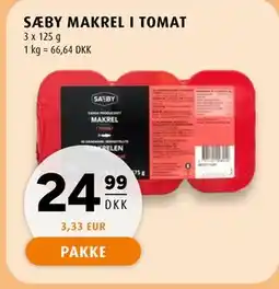 Scandinavian Park SÆBY MAKREL I TOMAT, DKK 24.99 tilbud