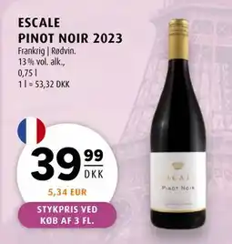 Scandinavian Park ESCALE PINOT NOIR 2023, DKK 39.99 tilbud