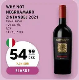 Scandinavian Park WHY NOT NEGROAMARO ZINFANDEL 2021, DKK 54.99 tilbud