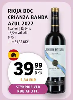 Scandinavian Park RIOJA DOC CRIANZA BANDA AZUL 2022, DKK 39.99 tilbud