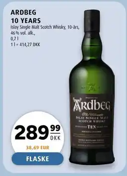 Scandinavian Park ARDBEG 10 YEARS, DKK 289.99 tilbud