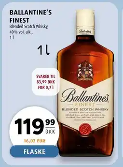 Scandinavian Park BALLANTINE'S FINEST, DKK 119.99 tilbud