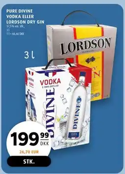 Scandinavian Park PURE DIVINE VODKA ELLER LORDSON DRY GIN, DKK 199.99 tilbud