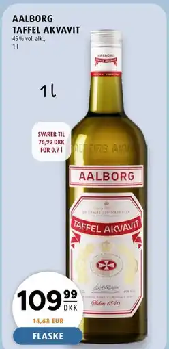 Scandinavian Park AALBORG TAFFEL AKVAVIT, DKK 109.99 tilbud