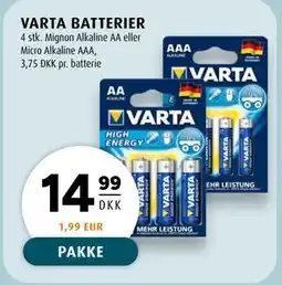 Scandinavian Park VARTA BATTERIER, DKK 14.99 tilbud