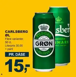 Let-Køb CARLSBERG ØL, DKK 15 tilbud