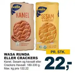 Let-Køb WASA RUNDA ELLER CRACKERS, DKK 22 tilbud