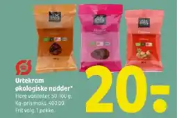 Coop 365 Urtekram økologiske nødder tilbud
