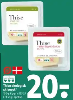 Coop 365 Thise økologisk skiveost* tilbud