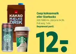 Coop 365 Coop kakaomælk eller Starbucks tilbud
