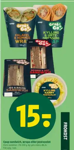 Coop 365 Coop sandwich, wraps elller pastasalat tilbud