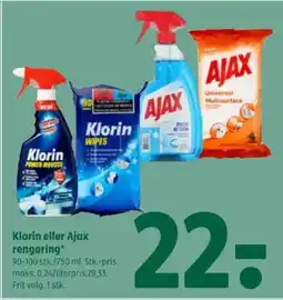 Coop 365 Klorin eller Ajax rengøring tilbud