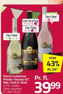 Fleggaard Piccini Collezione Privata Toscana IGT Rød, Hvid el. Rosé tilbud