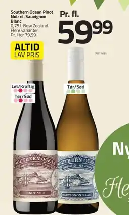 Fleggaard Southern Ocean Pinot Noir el. Sauvignon Blanc tilbud