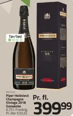 Fleggaard Piper Heidsieck Champagne Vintage 2018 Gaveæske tilbud