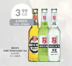 Nielsen's Discount BECK'S Gold / Green Lemin / Ice tilbud