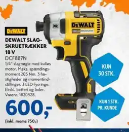 Davidsen Dewalt slag- skruetrækker tilbud