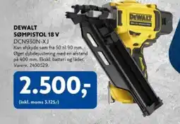Davidsen Dewalt sømpistol 18 v tilbud
