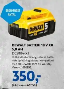 Davidsen Dewalt batteri 18 v xr 5,0 ah tilbud