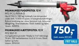 Davidsen Milwaukee fugepistol 12 v tilbud