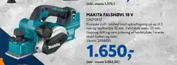 Davidsen Makita falshøvl 18 v tilbud