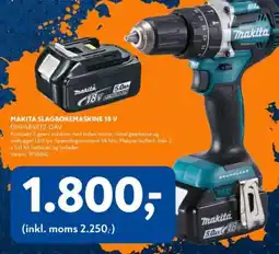 Davidsen Makita slagboremaskine 18 v tilbud