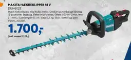 Davidsen MAKITA HÆKKEKLIPPER 18 V tilbud