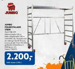 Davidsen Jumbo foldestillads 178sk tilbud