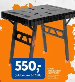 Davidsen Staco arbejdsbord heavy duty tilbud