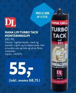 Davidsen Dana lim turbo tack monteringslim tilbud
