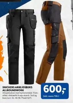 Davidsen Snickers arbejdsbuks allroundwork tilbud