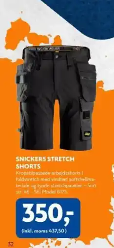 Davidsen Snickers stretch shorts tilbud
