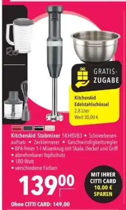 Citti KitchenAid Stabmixer 5KHBV83 tilbud