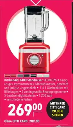 Citti KitchenAid K400 Standmixer 5KSB4026 tilbud