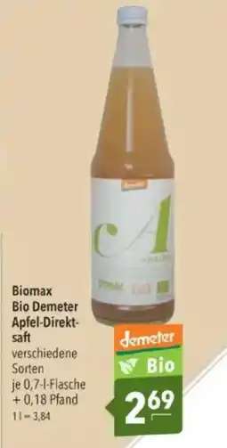 Citti Biomax Bio Demeter Apfel-Direkt- saft tilbud