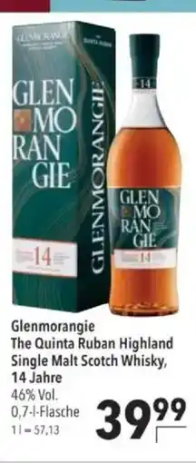 Citti Glenmorangie The Quinta Ruban Highland Single Malt Scotch Whisky, 14 Jahre tilbud