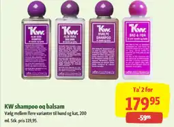 Maxi Zoo KW Shampoo og balsam tilbud