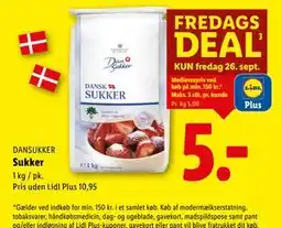 Lidl Sukker, DKK 10.95, App-pris tilbud