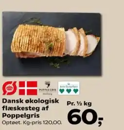 SuperBrugsen Dansk økologisk flæskesteg af Poppelgris tilbud