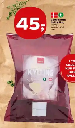 SuperBrugsen Coop dansk hel kylling tilbud