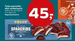 SuperBrugsen Tulip spareribs eller pulled pork tilbud