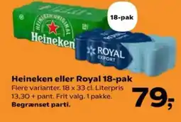 SuperBrugsen Heineken eller Royal 18-pak tilbud
