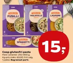SuperBrugsen Coop glutenfri pasta tilbud