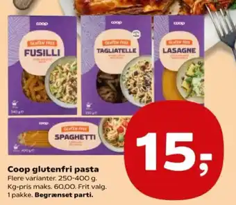 SuperBrugsen Coop glutenfri pasta tilbud