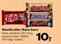 SuperBrugsen Nestlé eller Mars bars tilbud