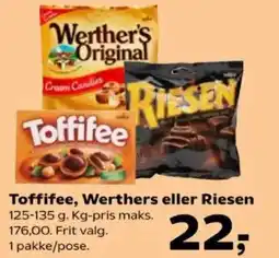 SuperBrugsen Toffifee, Werthers eller Riesen tilbud
