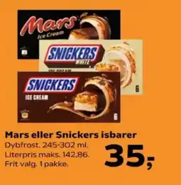 SuperBrugsen Mars eller Snickers isbarer tilbud